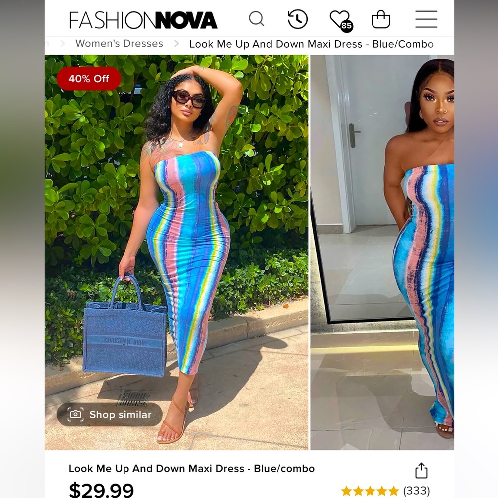 Sexy Fashion Nova tie dye style dress! Super comfy material